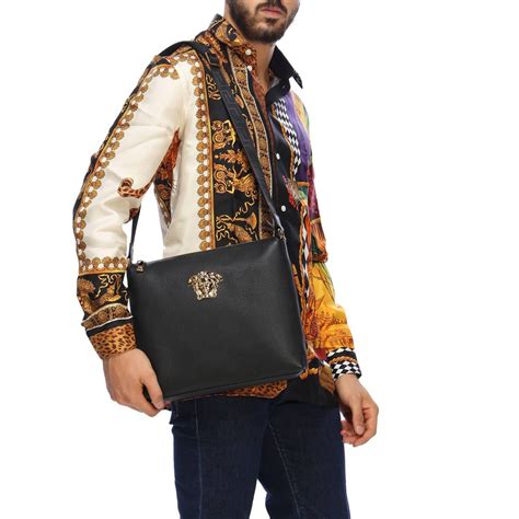 versace men's shoulder bag.